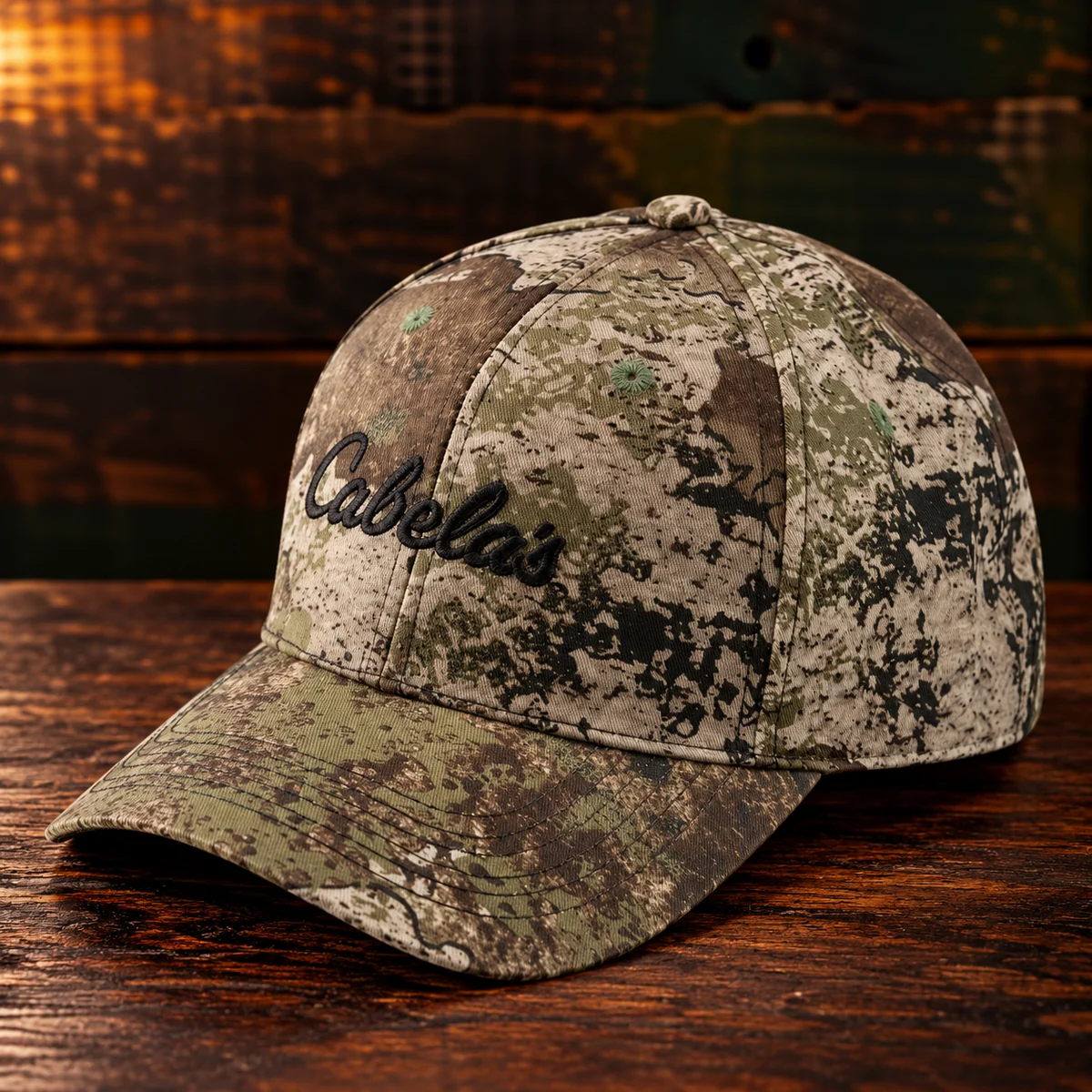 Bone Cabela's Camo Tonal Logo Cap - TrueTimber Strata